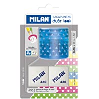 Los mejores  - Blister sacapuntas Duet Look azul con 2 gomas 430